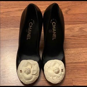 Chanel Camelia Leather Heels